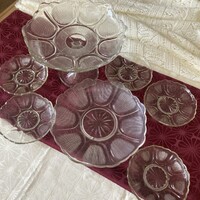 Cut glass cookie set with plates for sweets