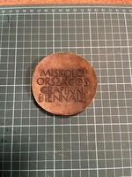 Kiss Nagy András Miskolci országos grafikai biennálé bronz plakett