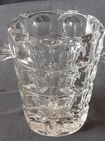 Art deco  jégtartó üveg vödör hibátlan szép állapot
