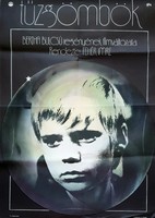 Film címe: " TŰZGÖMBÖK "  1974-75-ös évek, retró mozifilm plakát. kb. 57 x 80 cm. méret.