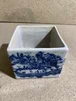 Cukortartó, barakk, fajansz, 9 x 7 cm-es nagyságú. 3386