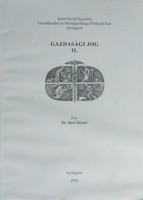 Gazdasági jog II. - Dr. Bíró Sándor