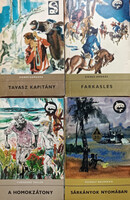 Tavasz kapitány + Farkasles + A homokzátony + Sárkányok nyomában (4 kötet, Dellfin könyvek) - Pierre Gamarra, Rudolf Daumann, Theodore Taylor, Dienes András