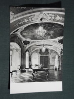 Képeslap,Győr,Xántus János múzeum,díszterem látkép,részlet,1963-