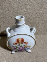 Régi magyar porcelán kulacs, virágokkal. 3719