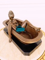 Erotikus jelenet - bronz szobor műalkotás