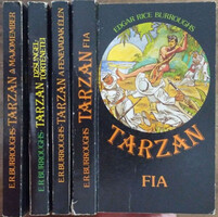 Tarzan, a majomember + Tarzan dzsungeltörténetei + Tarzan a fenevadak élén + Tarzan fia (4 kötet) - Edgar Rice Burroughs