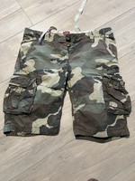 RETRO Terepmintás olajzöld rövidnadrág M, férfi/unisex