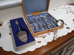 Rose Pattern German 100 Silver Mark Dessert Cutlery Set