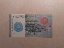 Nicaragua - 5 Cordobas 2019 UNC polymer