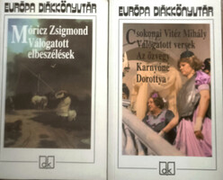 Válogatott elbeszélések (Móricz Zsigmond) + Válogatott versek, Az özvegy Karnyóné..., Dorottya... (Csokonai Vitéz MIhály) (2 kötet, Európa Diákkönyvtár) - Móricz Zsigmond, Csokonai Vitéz Mihály