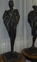 Alexander Danel Art-deco bronz nagyméretű szobor pár