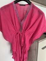 Pink denevér ujjú felső -egyméretes szellős tunika, alkalomra vagy csak úgy