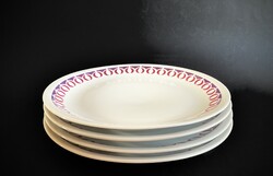 Alföldi 4 db ritka lila mintás nagytányér Bella lapos tányér