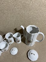 Arpo román 4 személyes kávéskészlet,porcelán, hibátlan. 3493