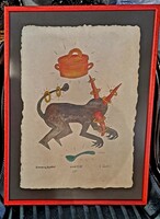 El Zámbó István Krampusz fazékkal merÍtett papÍr