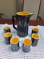 Tófej kerámia boros készlet