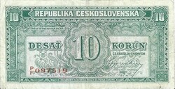 10 korun korona 1945 Csehszlovákia 3.