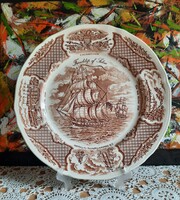 Staffordshire - Fair winds angol porcelánfajansz tányér - Friendship of Salem emléktányér