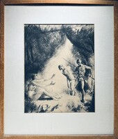 Carl Josef Bauer (1897-1989) “Elfogás” v.melyik szent életéből vett jelenet