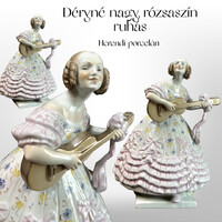 Herendi porcelán, Déryné nagy, rózsaszín ruhás