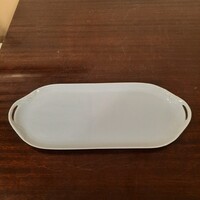 Herendi Blue Glazed Smooth-Edge Porcelain Dessert Plate, Tray