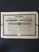 Bárdi József Automobil Részvénytársaság Részvény 1923.
