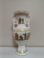 Görög amfora 24K arannyal, jelölt 18,5 cm magas