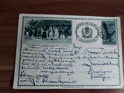 Díjjegyes levelezőlap, 1939, Magyar Kir. Posta, Leszámítoló Bank, Budapest