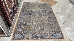 3824 KASMÍR hernyóselyem Bakhtiari kézi perzsa szőnyeg 130X180CM INGYEN FUTÁR