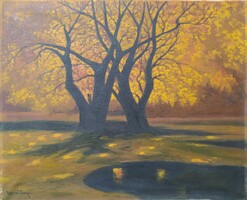 Antik tájkép - szignózott (60 x 73, o.v.)