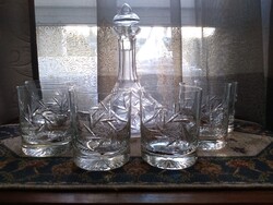 Kristály whiskys készlet