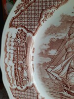 Staffordshire - Fair winds angol porcelánfajansz tányér - Friendship of Salem emléktányér