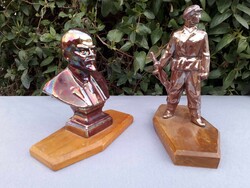 Lenin/Munkásőr-bizmut- szobor