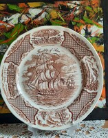 Staffordshire - Fair winds angol porcelánfajansz tányér - Friendship of Salem emléktányér