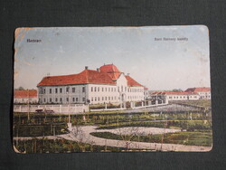 Képeslap,Hatvan,Báró Hatvany kastély látkép,részlet, 1915-   ,sérült,