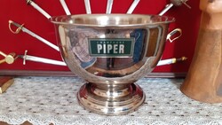 Vintage francia pezsgő jeges vödör tál hűtő Piper-Heidsieck Franciaországban készült, több palackos