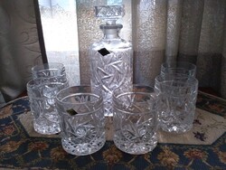 Cseh ólom kristály Whiskys készlet