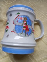 Porcelán Korsó Hollóháza Magyaros