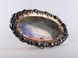 1U387 Régi jelzett ezüstözött hólyagos tányér