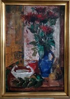 Vati József (1927 - 2017) Virágcsendélet, 1959