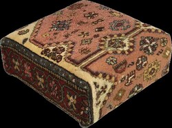Persian Rug Footstool. 40x40 cm 