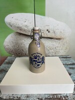 Vintage Franz Joseph Jubelbier Kőporcelán Csatos Sörös Palack A133
