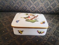 Herendi Rothschild fedeles doboz, cigaretta tartó, bonbonier