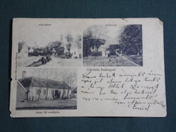 Képeslap,Padrag,Ajka-padragkút,utca részlet,erdész lak,Kohn Pál vendéglő,Padrag kiadás,1913- ,sérült
