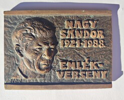 Rajki László (1939-) Orosháza uszó egyesület 1988, Nagy Sándor Emlékverseny bronz plakett