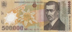 ROMÁNIA, 500.000 lei (2000) polimer