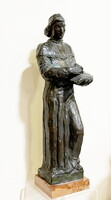 Janus Pannonius, bronze statue, early 20th century