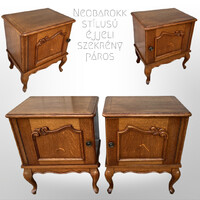 Neobaroque Style Pair of Bedside Tables