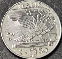 Olaszország 50 Centesimi, 1941., mágneses